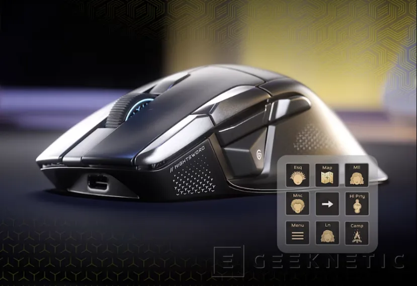 Geeknetic El Corsair NIGHTSWORD v2 WIRELESS SD llega con 33.000 DPI, 8.000 Hz y un botón dedicado para lanzar Stream Deck 1
