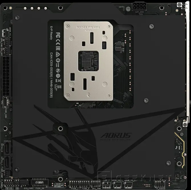 Geeknetic La nueva AORUS B850M Stealth apuesta por un diseño con conectores traseros en formato Micro-ATX 3