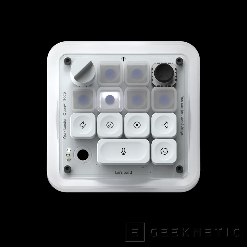 Geeknetic OpenAI sorprende con Codex Micro, un pequeño teclado personalizable diseñado para trabajar con ChatGPT 1