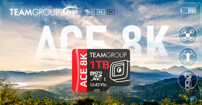 Geeknetic Team Group anuncia las tarjetas MicroSDXC ACE 8K con hasta 1 TB de capacidad, certificación V30 y clase A2 1