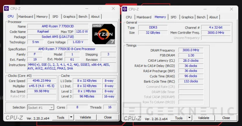 Geeknetic AMD Ryzen 7 7700X3D Review: AMD Ryzen 7 7700X3D, la puerta de entrada al 3D V-Cache en AM5 7