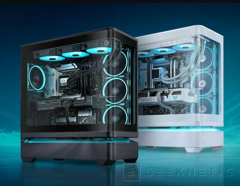 Geeknetic ASUS lanza la Prime AP304, una caja panorámica con USB-C de 20 Gbps y cuatro ventiladores ARGB de serie 3