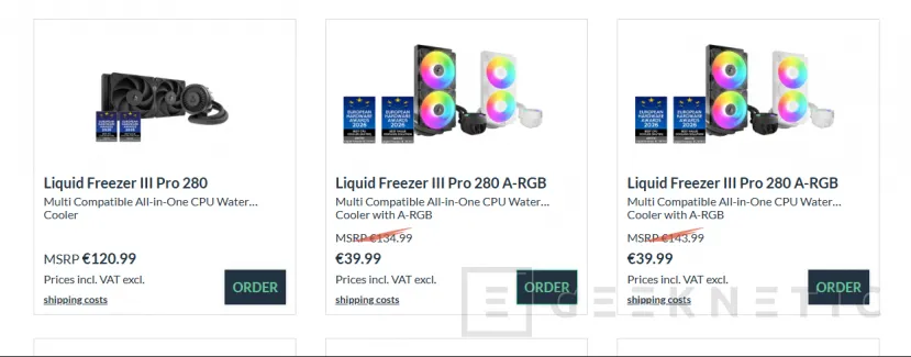 Geeknetic La Arctic Liquid Freezer III de 280 mm cae a un precio récord de 24,99 euros 1