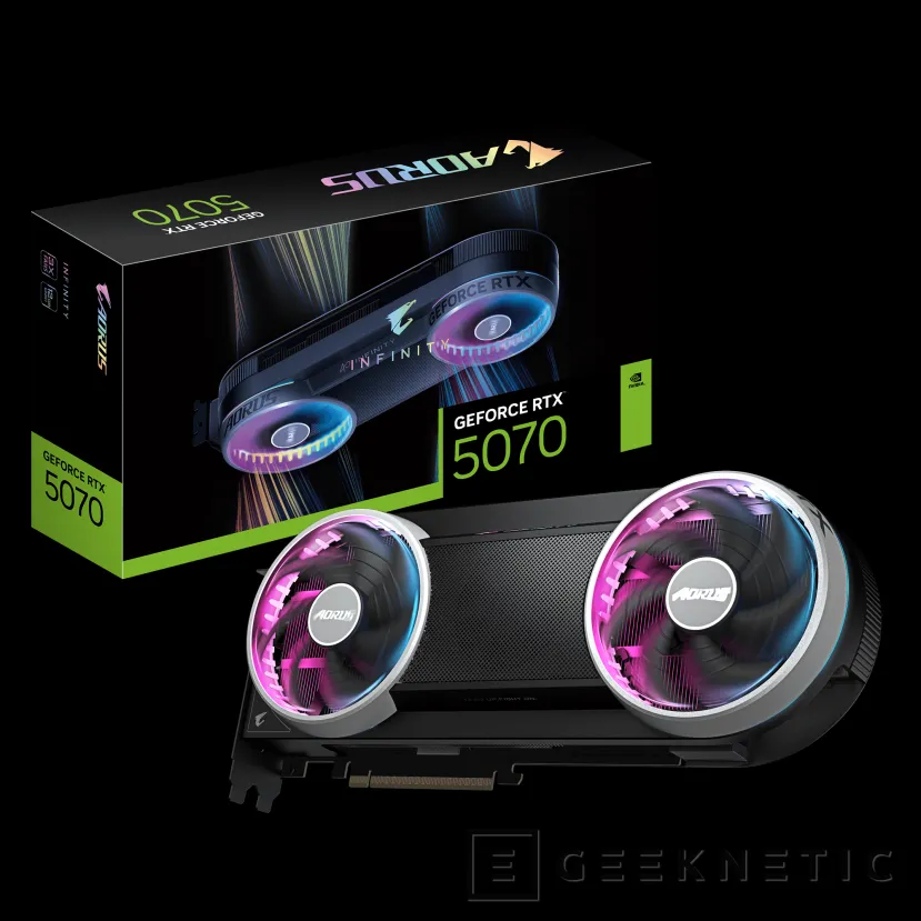 Geeknetic La AORUS RTX 5070 INFINITY de GIGABYTE deja al descubierto todas sus características 1