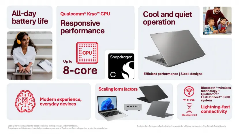 Geeknetic Los portátiles con el Snapdragon C prometen hasta 2,1 veces más eficiencia que los Intel N250 1