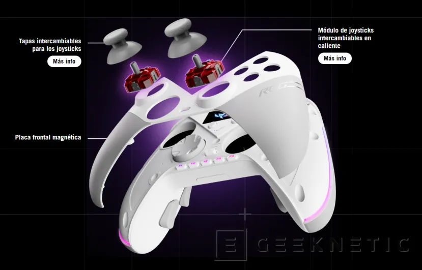 Geeknetic El nuevo Gamepad ASUS ROG Raikiri II Pro cuenta con 8.000 Hz de tasa de sondeo y joystick TMR intercambiables sobre la marcha 3
