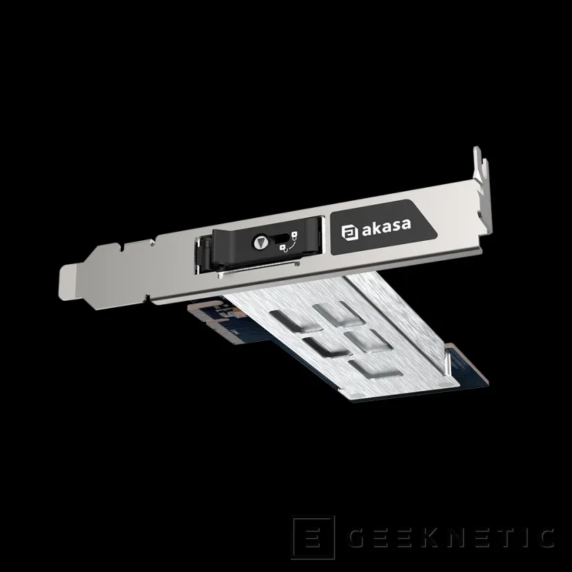 Geeknetic Akasa lanza un adaptador de PCIe 4.0 x4 a SSD M.2 con acceso al disco sin herramientas 1