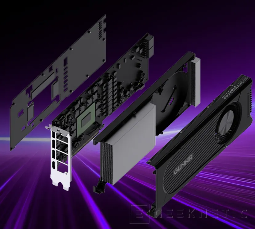 Geeknetic La GPU profesional GUNNIR Arc Pro B65 llega al mercado chino con 20 núcleos Xe2 y 32 GB de VRAM por unos 1.150 euros al cambio 1
