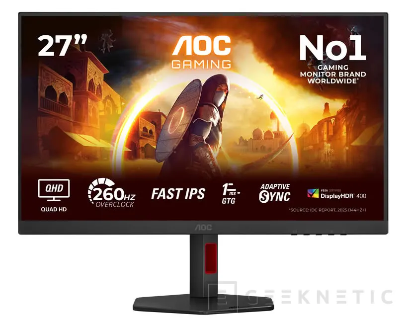 Geeknetic AOC lanza el GAMING Q27G4ZRAD con QHD, 260 Hz y certificación G-SYNC Compatible 1