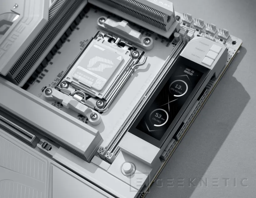 Geeknetic Colorful estrena una placa X870E blanca con pantalla, USB4 y cinco ranuras M.2 1