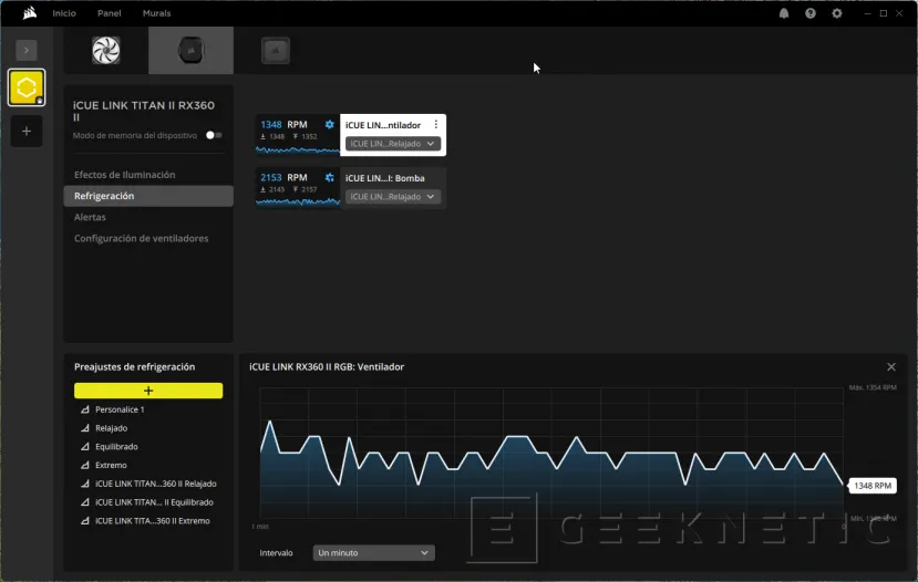 Geeknetic CORSAIR iCUE LINK TITAN II 360 RX RGB Review, la nueva generación TITAN se apoya en iCUE LINK y mejora el rendimiento 17