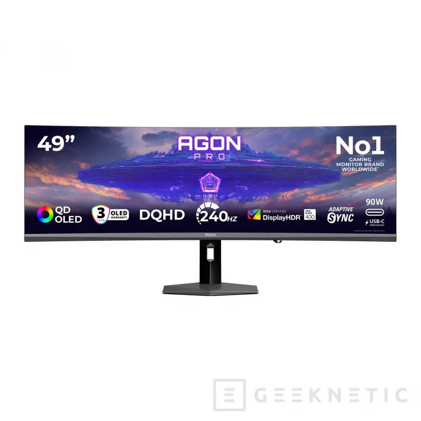 Geeknetic AOC lleva a Gamescom un monitor QD-OLED de 48,9 pulgadas, 5.120 x 1.440 píxeles y 240 Hz 4