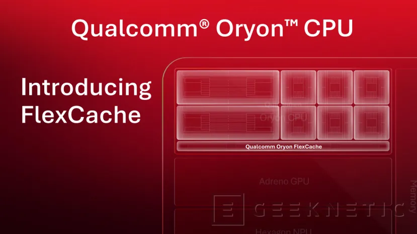 Geeknetic Los próximos SoCs Snapdragon con arquitectura Qualcomm Oryon de nueva generación alcanzarán los 5 GHz con FlexCache 3