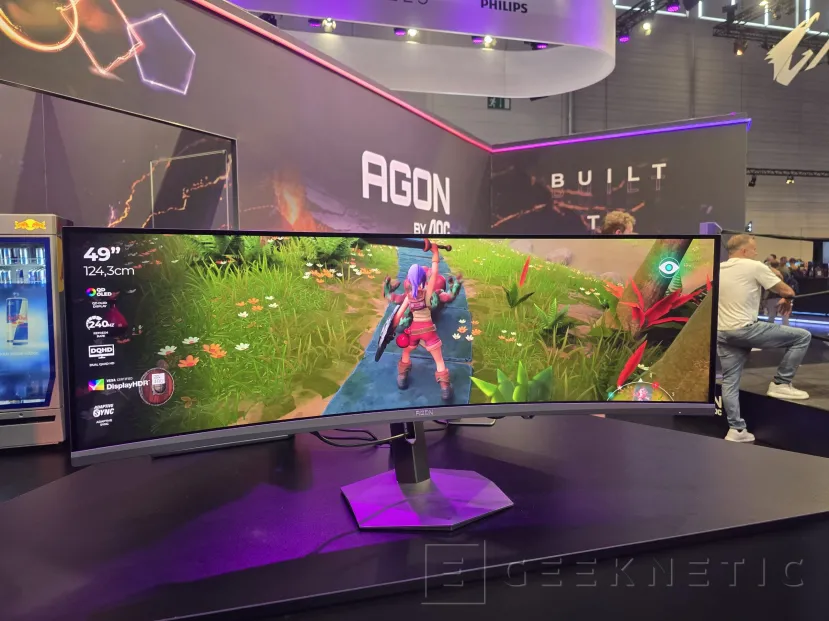 Geeknetic AOC lleva a Gamescom un monitor QD-OLED de 48,9 pulgadas, 5.120 x 1.440 píxeles y 240 Hz 1