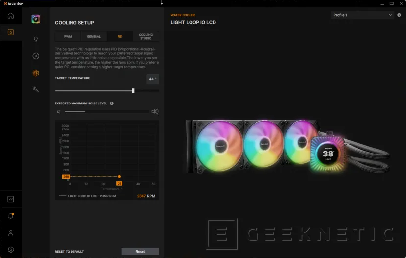 Geeknetic Be quiet! Light Loop IO LCD 360mm Review, magnífica gestión centralizada con una espectacular pantalla circular  18