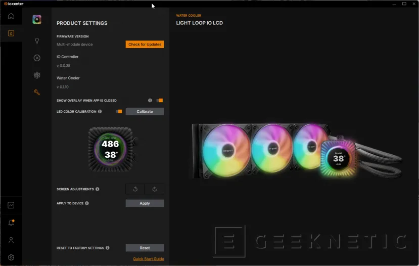Geeknetic Be quiet! Light Loop IO LCD 360mm Review, magnífica gestión centralizada con una espectacular pantalla circular 17