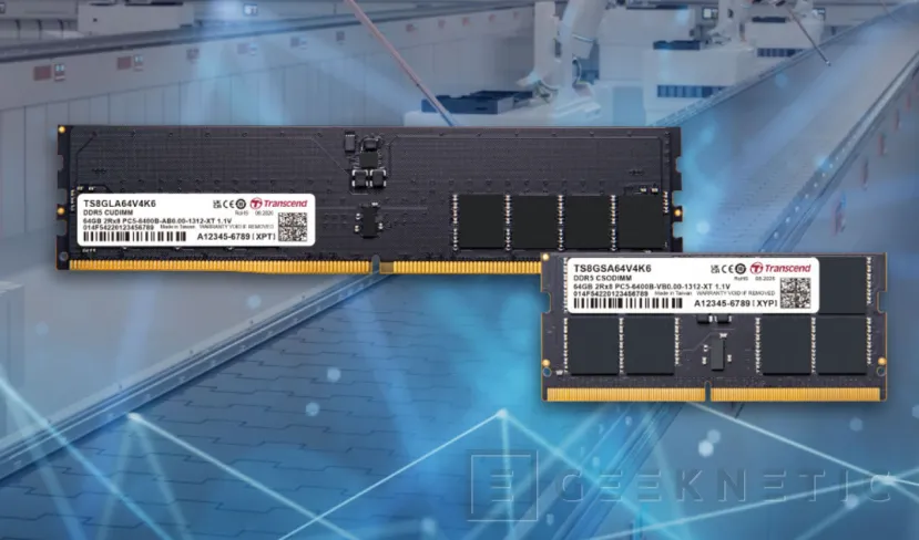 Geeknetic Transcend presenta sus memorias DDR5-6400 CUDIMM y CSODIMM con capacidades de hasta 64 GB para entornos industriales 1
