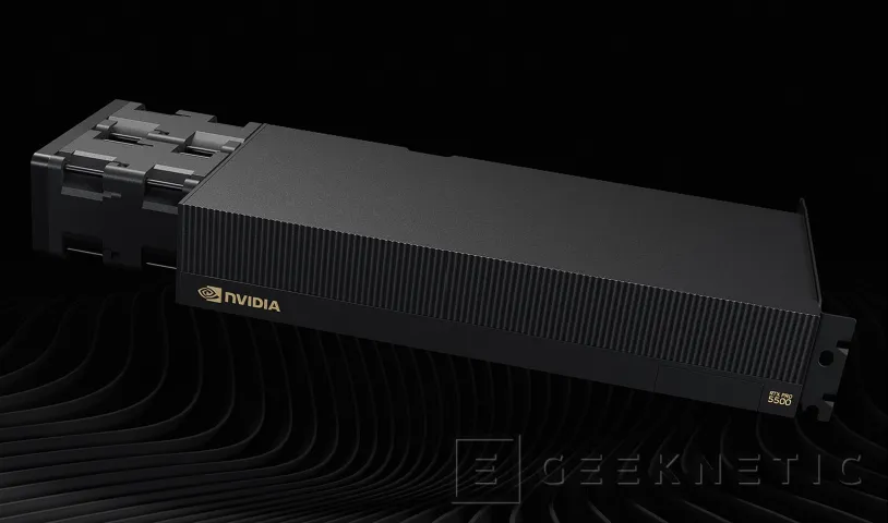 Geeknetic NVIDIA amplía su gama profesional con la RTX PRO 5500: 21.760 núcleos CUDA y 84 GB de VRAM GDDR7 ECC 1