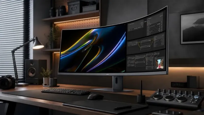 Geeknetic HKC presenta su nuevo monitor Tianqi de 43,8 pulgadas con formato 24:9, MiniLED y 180 Hz 1