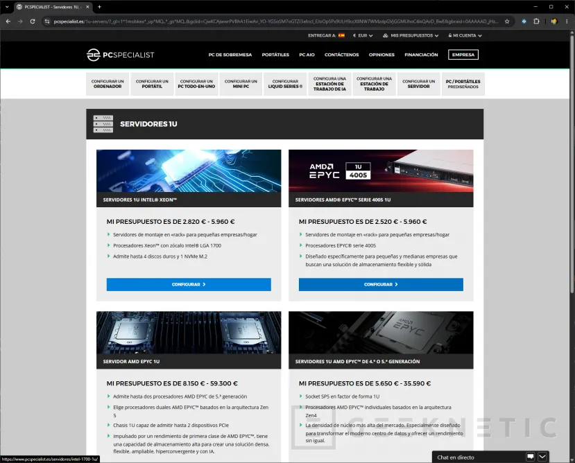 Geeknetic Servidores y estaciones de trabajo a medida con precios muy competitivos: así es la propuesta de PCSpecialist 1