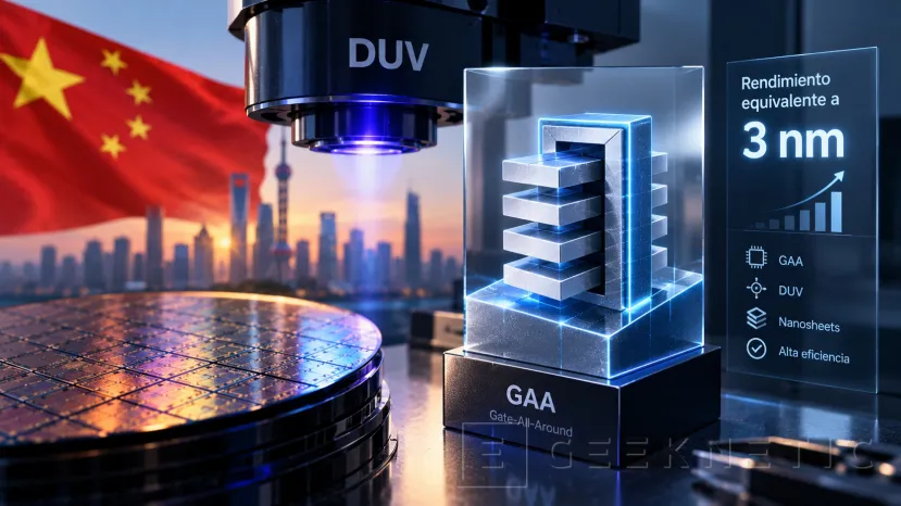 Geeknetic China desarrolla transistores GAA con DUV y apunta a un rendimiento equivalente a 3 nm 1