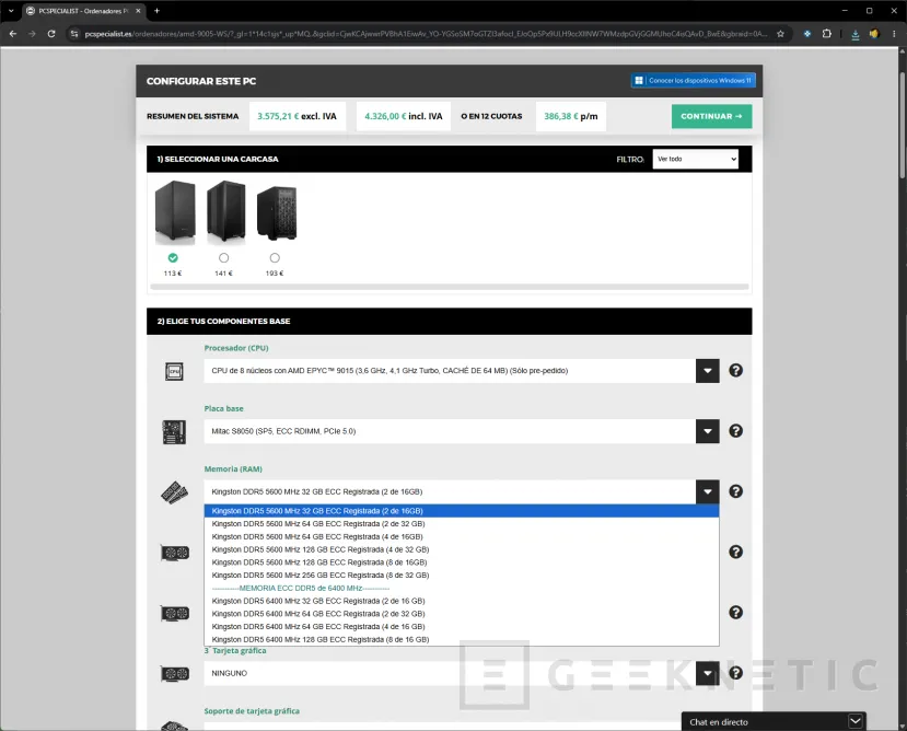 Geeknetic Servidores y estaciones de trabajo a medida con precios muy competitivos: así es la propuesta de PCSpecialist 7