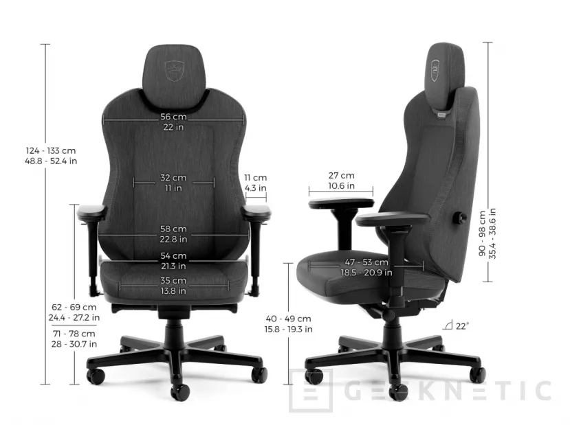 Geeknetic noblechairs AURA TX Antracita Review: gran ergonomía y un ajuste lumbar de primer nivel en un modelo inusualmente bajo para su categoría 1