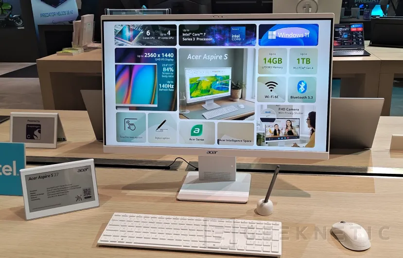Geeknetic Pantallas de hasta 144 Hz y soporte para lápiz en los nuevos todo en uno Acer Aspire S con Intel Core Series 3 2