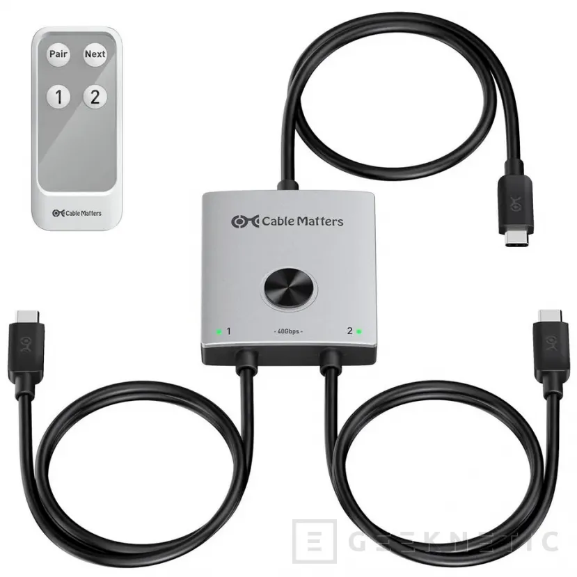 Geeknetic Cable Matters lanza un conmutador KVM USB4 de 40 Gbps con carga de 140 W y soporte para pantallas 8K 1
