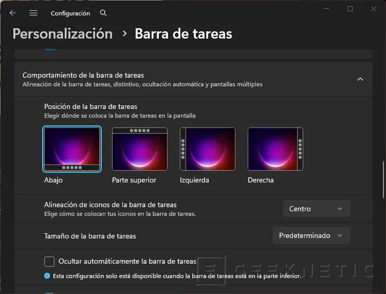 Geeknetic Ya puedes mover la barra de tareas de Windows 11 donde quieras: así puedes personalizarla paso a paso 2