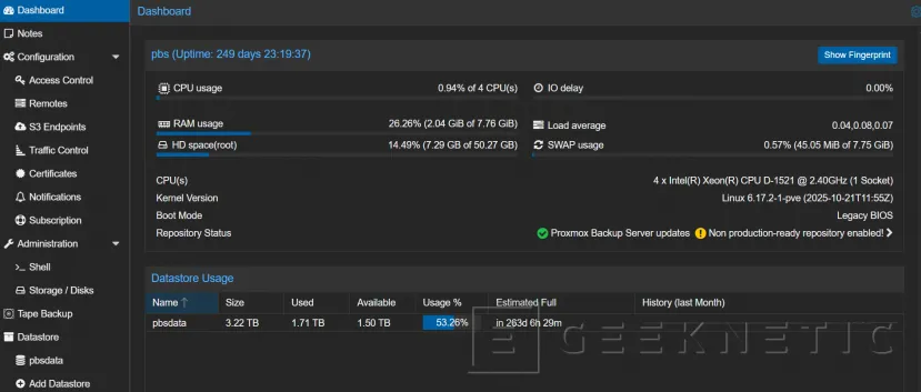 Geeknetic Así migramos nuestro viejo servidor web con VMware a uno nuevo con Proxmox sin un minuto de caída y multiplicando por 4 su rendimiento 14