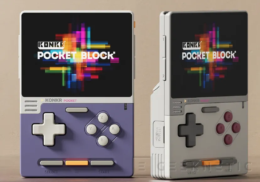 Geeknetic Diseño retro "Game Boy" por 79 dólares, así es la nueva consola portátil AYANEO KONKR Pocket BLOCK 1