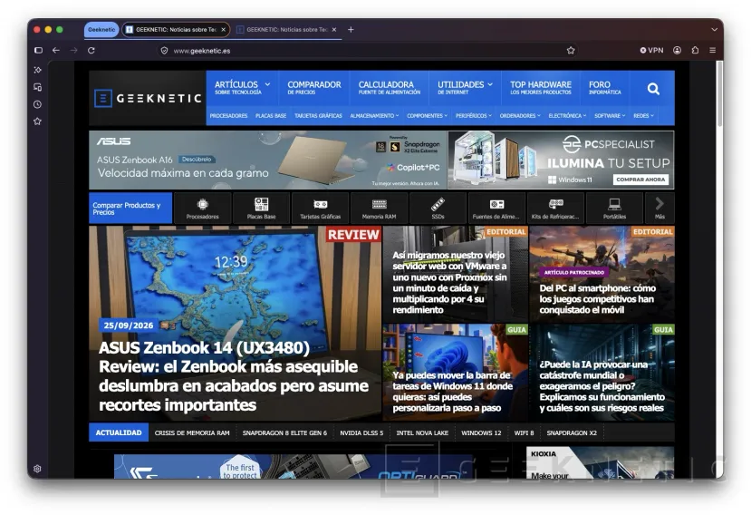 Geeknetic El mayor cambio visual de Firefox desde 2021 ya es oficial: así es Firefox 157 con nueva interfaz y modo compacto 1