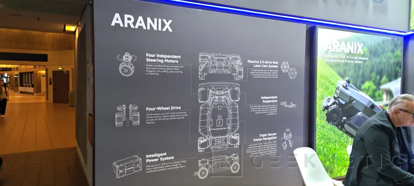 Geeknetic Así es el Airseekers ARANIX, el robot cortacésped con cuatro ruedas de giro independiente que superan pendientes del 85% 2