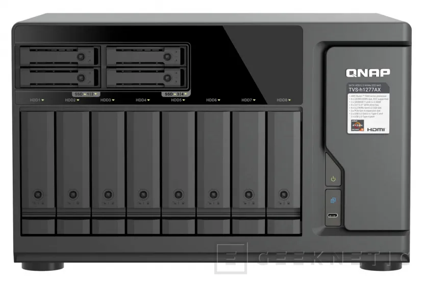 Geeknetic Así son los nuevos NAS TVS-hx77AX de QNAL: AMD Ryzen 7000, soporte de 192 GB DDR5 y protocolo NFS sobre RDMA 2