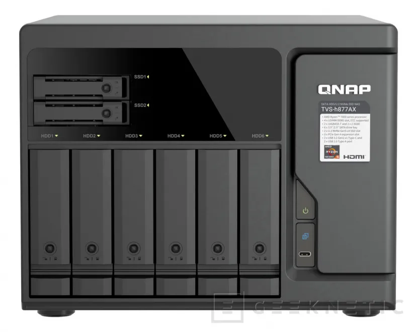 Geeknetic Así son los nuevos NAS TVS-hx77AX de QNAL: AMD Ryzen 7000, soporte de 192 GB DDR5 y protocolo NFS sobre RDMA 3