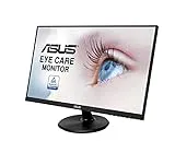 ASUS VA27DCP - Monitor Eye Care 27 Pulgadas, FHD (IPS, Sin Marco, USB-C, 65 W PD, 75 Hz, Adaptive-Sync/FreeSync, Filtro de luz Azul, Antiparpadeo), Negro