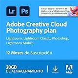 Creative Cloud Photography plan with 20GB | 1 Año | PC/Mac | Código de activación enviado por email