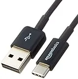 Amazon Basics Cable USB Tipo-C a USB-A 2.0 Macho - (1.8 Metros) - Color Negro