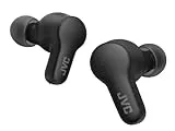 JVC Auriculares Inalámbricos Gumy con Bluetooth 5.3 - Auriculares True Wireless con Recubrimiento Elástico, 24 Horas de Batería, 3 Modos de Sonido, Resistencia a Salpicaduras iPX4, HA-Z77T-B (Negro)