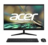 Acer Aspire C24-1700 All in One - Monitor 23.8" FullHD (Intel Core i3-1215U, 8GB RAM, 512GB SSD, Intel UHD Graphics, Sin Sistema Operativo) Negro - USB Ratón - Teclado QWERTY Español