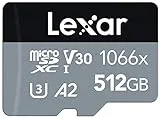 Lexar Professional 1066x Tarjeta Micro SD 512GB, microSDXC UHS-I Serie Silver, Incluye Adaptador SD, hasta 160MB/s de Lectura, para cámaras de acción, drones, smartphone y tabletas