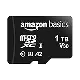 Amazon Basics - MicroSDXC, 1 TB, con Adaptador SD, A2, U3, velocidad de lectura hasta 100 MB/s, Negro