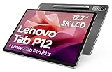 Lenovo Tab P12 - Tablet de 12.7" 3K (MediaTek Dimensity 7050, 8 GB de RAM, 128 GB ampliables hasta 1 TB, 4 Altavoces, WiFi 6 + Bluetooth 5.1, Android 13) Tab Pen Plus - Gris