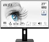 MSI PRO MP273AP Monitor de Oficina 27” Full HD - Panel IPS 1920 x1080, 100 Hz,Confort Ocular, Montaje VESA, Altavoces Integrados, Soporte Display Kit, Regulable 4 Direcciones