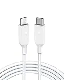 Anker Powerline III - Cable USB C a USB C 2.0 de 100 W, carga rápida, compatible con Apple MacBook Pro 2020, iPad Pro 2020, Galaxy S22, S21, S10 Plus, S9, S8 Plus, Pixel, Switch, LG V20 y más