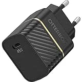 OtterBox EU Cargador de Pared USB-C PD GaN 45W, cargador USB-C de carga rápida para Smartphones y Tablets, resistente a caídas, Rugerizado, Ultra Duradero, Negro