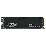 Crucial T705 SSD 4TB PCIe Gen5 NVMe M.2 SSD Interno Gaming (Nuevo 2024), Hasta 14.100MB/s, Microsoft DirectStorage, Compatibilidad PCIe 3.0 y 4.0, Disco Duro SSD - CT4000T705SSD3