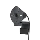 Logitech Brio 300 Full HD Webcam, obturador de privacidad, micrófono con reducción de ruido, USB-C, certificada Zoom, Microsoft Teams, Google Meet, corrección automática de luz, Streaming - Grafito