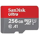 SanDisk 256GB Ultra, Tarjeta de memoria microSDXC, hasta 150 MB/s + adaptador SD, con Clase A1 de rendimiento de las aplicaciones, UHS-I Class 10 U1